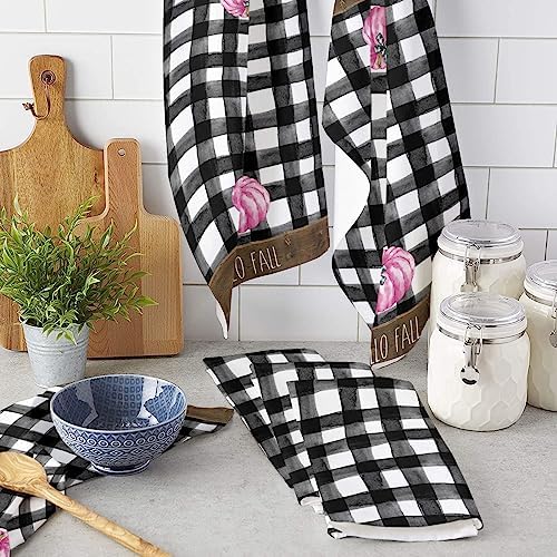 ZOE GARDEN Thanksgiving Pumpkin Kitchen Towels 18x28