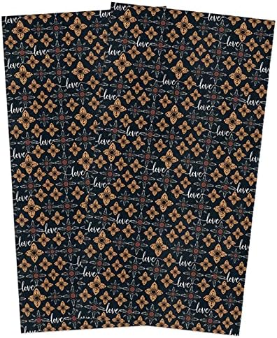 ZOE GARDEN Minimalistic Fluorescent Abstract Kitchen Towels 2-Pack 18x28
