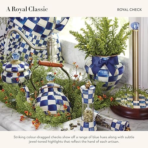 MACKENZIE-CHILDS Blue and White Paper Towel Holder
